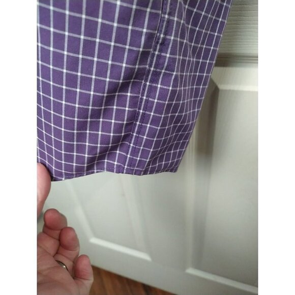 L.L. Bean Men's Purple White Shirt Sleeve Button Up Shirt. Size MT - Picture 7 of 11